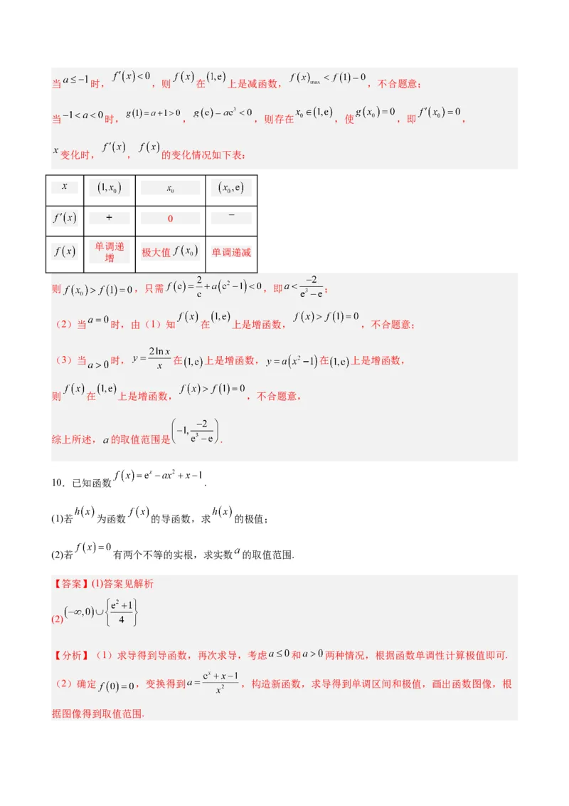 专题04导数及其应用（4大易错点分析+解题模板+举一反三+易错题通关）-备战2024年高考数学考试易错题（新高考专用）（解析版）_高中三年全科资料_高中_15高中全科《高考易错题》2025版