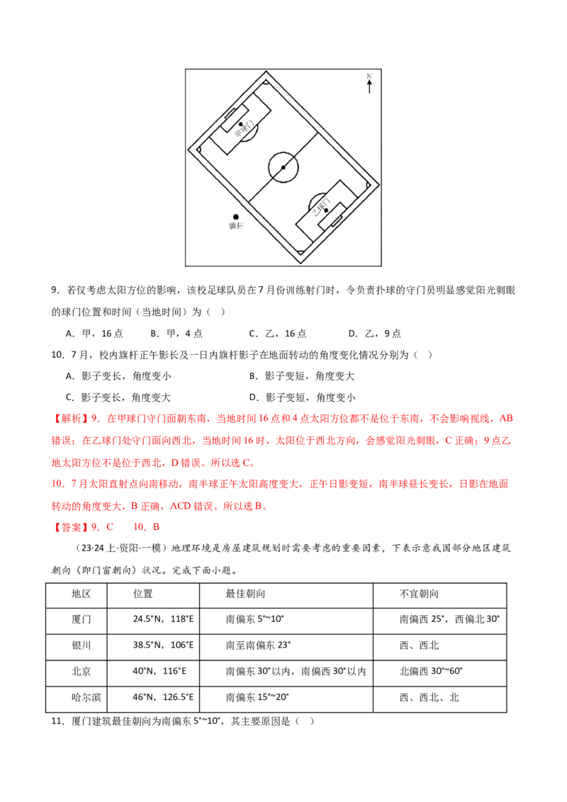 专题02地球运动易错突破（4大易错）（解析版）_高中三年全科资料_高中_15高中全科《高考易错题》2025版_高考地理备战2025年高考易错题（新高考专用）_教师版（含答案解析）
