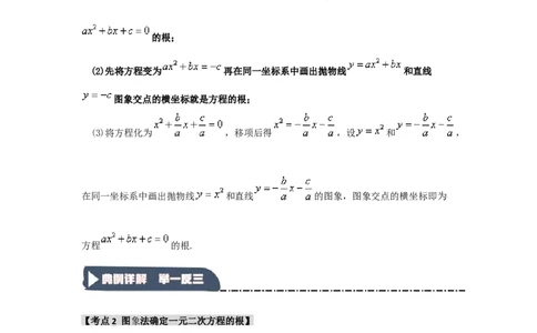 22.2二次函数与一元二次方程（知识解读+达标检测）（学生版）_人教版数学九年级上册_版本二_九年级数学上册（人教版）_知识解读与题型专练-V14_2025版