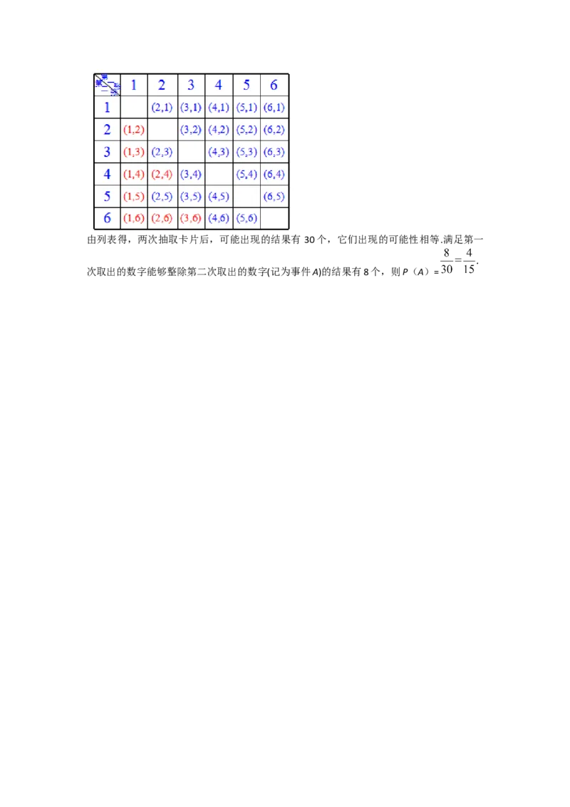 25.2第1课时运用直接列举或列表法求概率_人教版数学九年级上册_版本二_九年级数学上册（人教版）_导学案_导学案多套_导学案