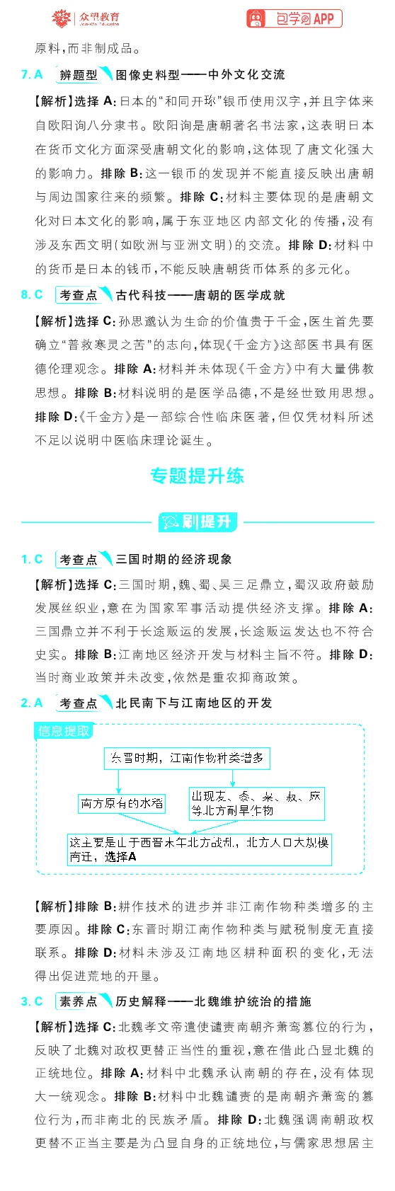 专题2_高中三年全科资料_高中_理想树2026版高考《必刷小题》8科全套_2026版理想树高考必刷小题历史_2026版理想树高考必刷小题历史解析册