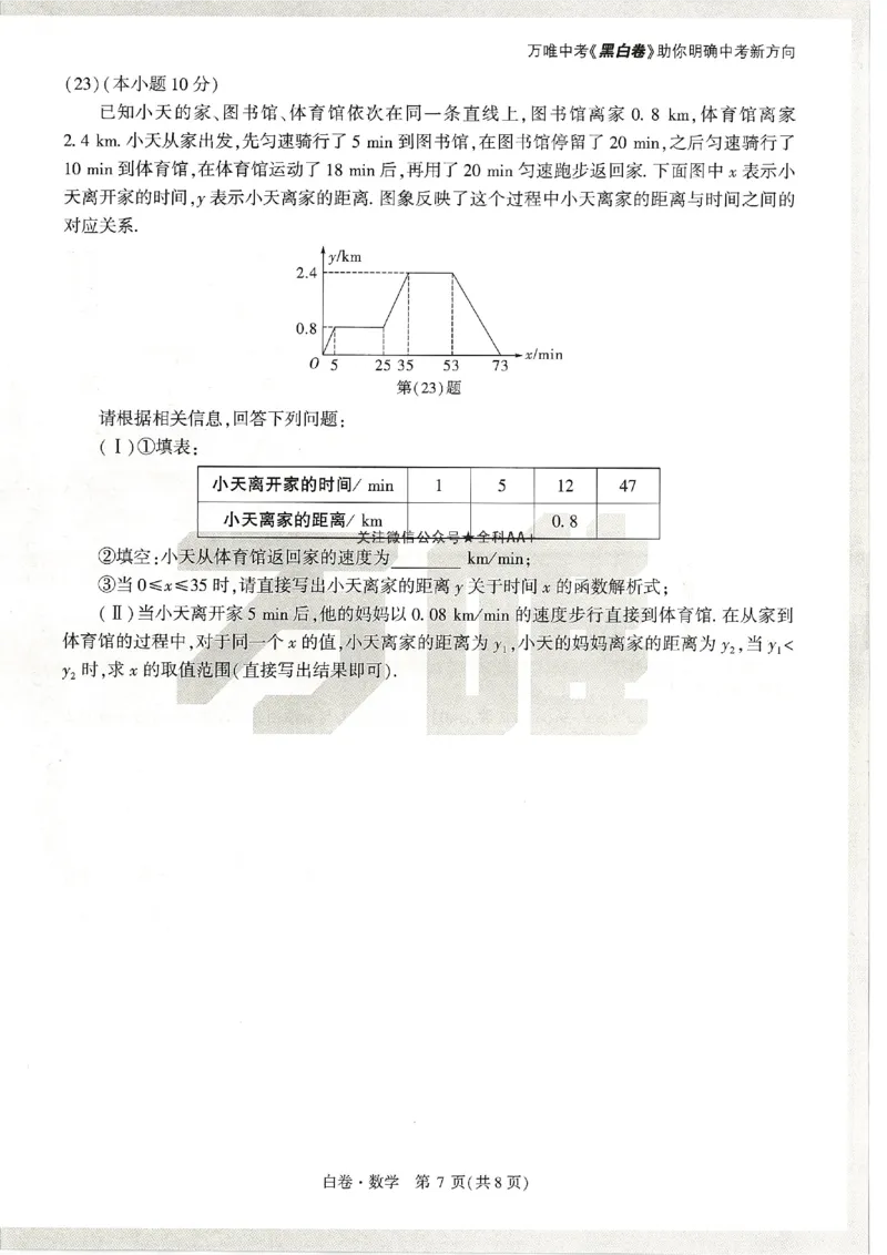 2026《万唯中考&bull;天津黑白卷》数学白卷_中考押题2026《中考押题》系列（9科全套实时更新中）_万唯2026版初中《万唯黑白卷》7科全套（天津）_2026《万唯中考&bull;天津黑白卷》数学