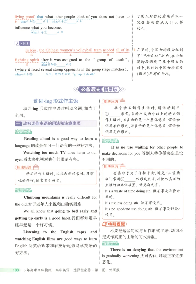 53同步英语选修一WY疑难破(1)_高中三年全科资料_高中_高中1_2026版高中《5高考3年模拟》同步版（9科必修+选修）（人教）_2026《高中53同步练习》英语选修一WY