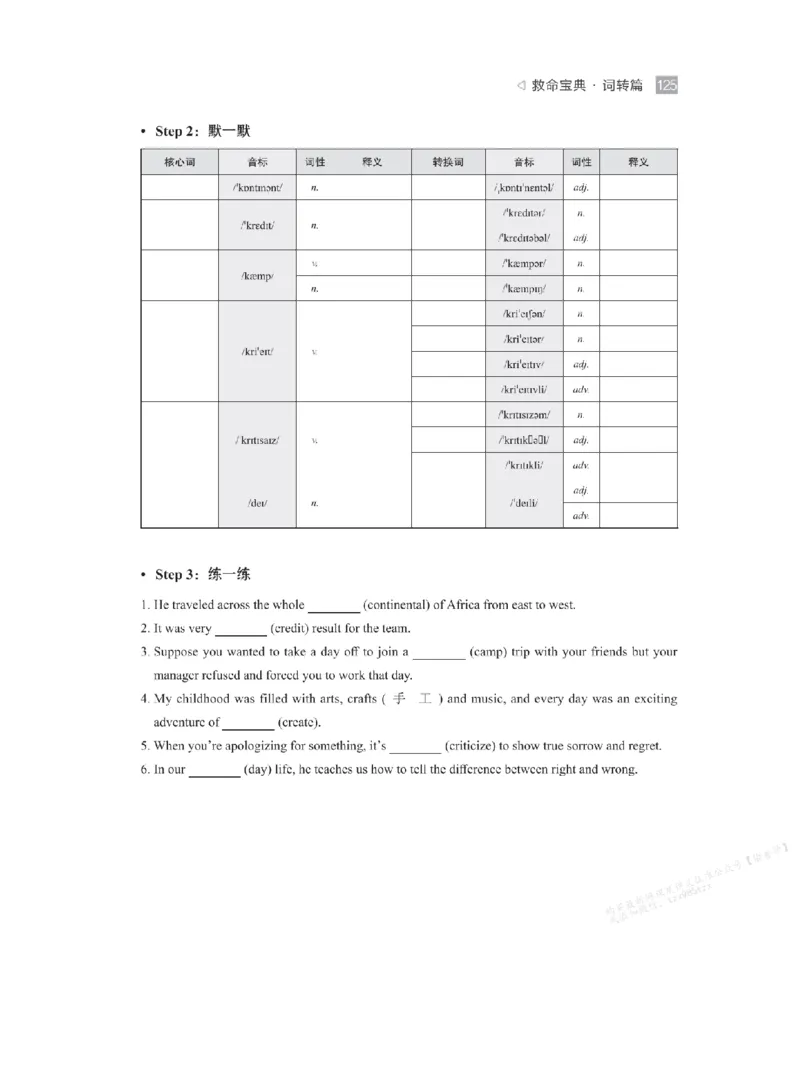 下印救命宝典动词篇+词转篇_高中三年全科资料_高中_2026版《李辉英语》讲义_高二讲义