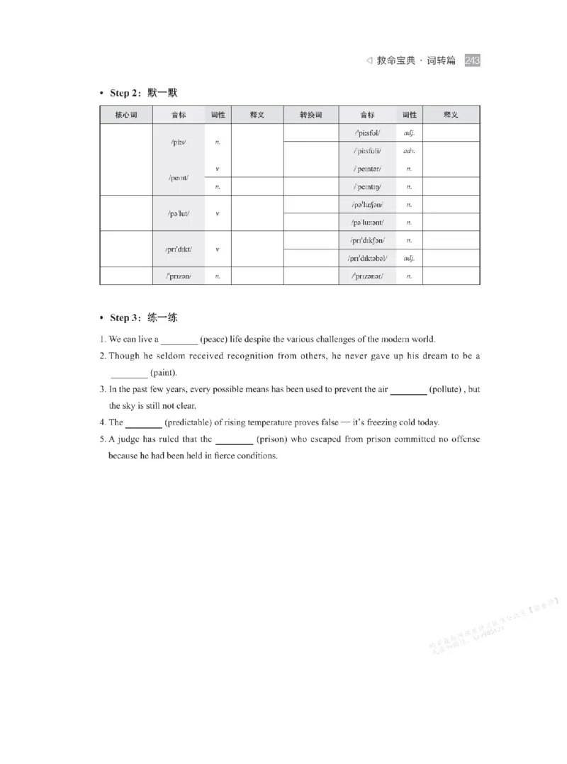 下印救命宝典动词篇+词转篇_高中三年全科资料_高中_2026版《李辉英语》讲义_高二讲义