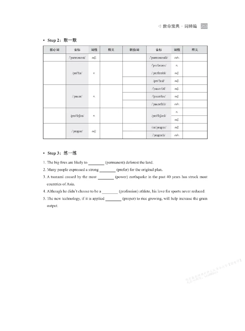 下印救命宝典动词篇+词转篇_高中三年全科资料_高中_2026版《李辉英语》讲义_高二讲义