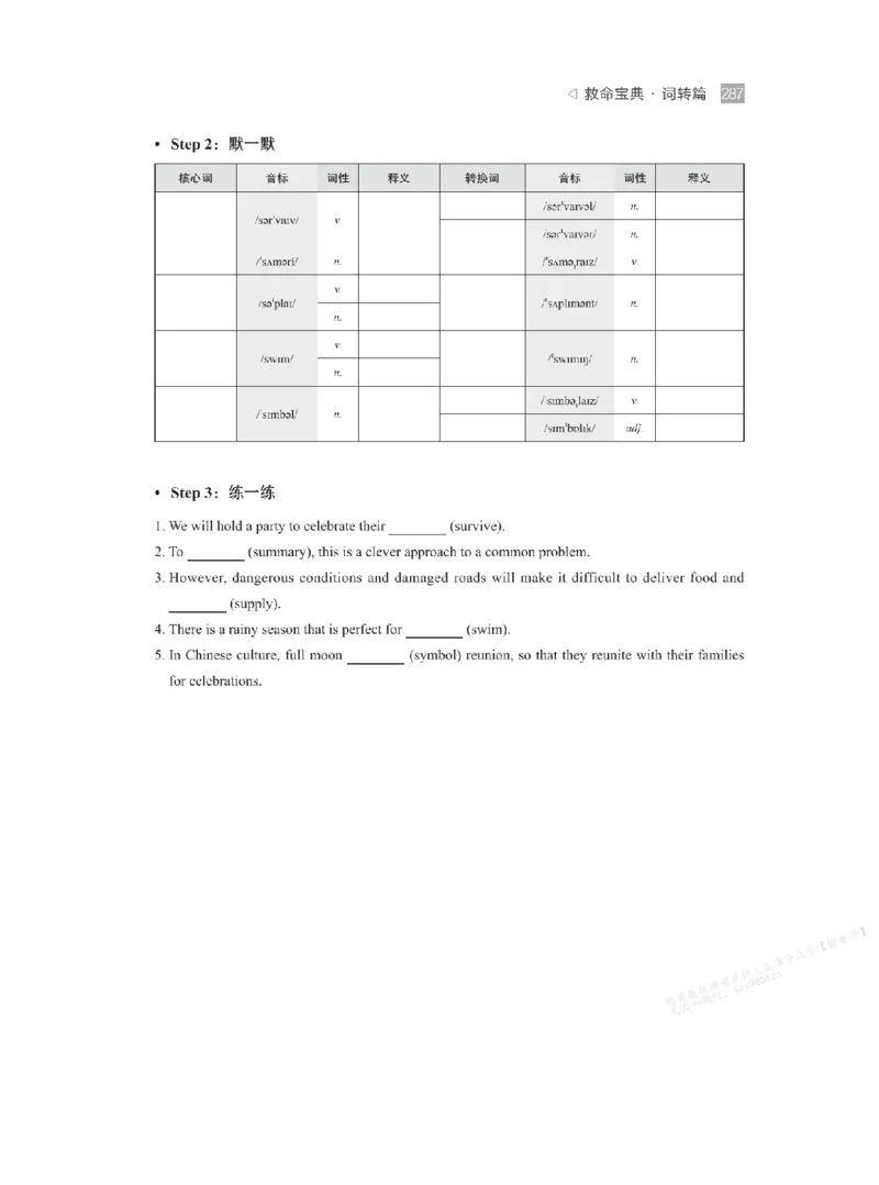 下印救命宝典动词篇+词转篇_高中三年全科资料_高中_2026版《李辉英语》讲义_高二讲义