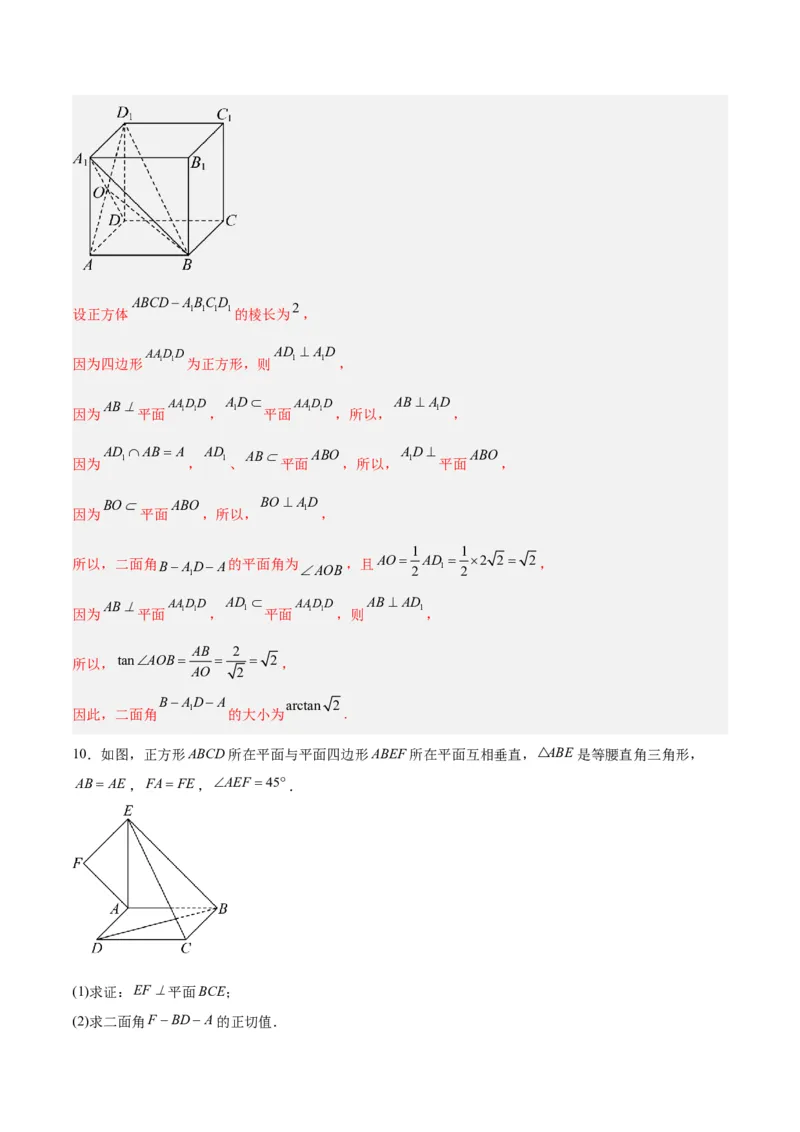 专题09立体几何（5大易错点分析+解题模板+举一反三+易错题通关）-备战2024年高考数学考试易错题（新高考专用）（解析版）_高中三年全科资料_高中_15高中全科《高考易错题》2025版