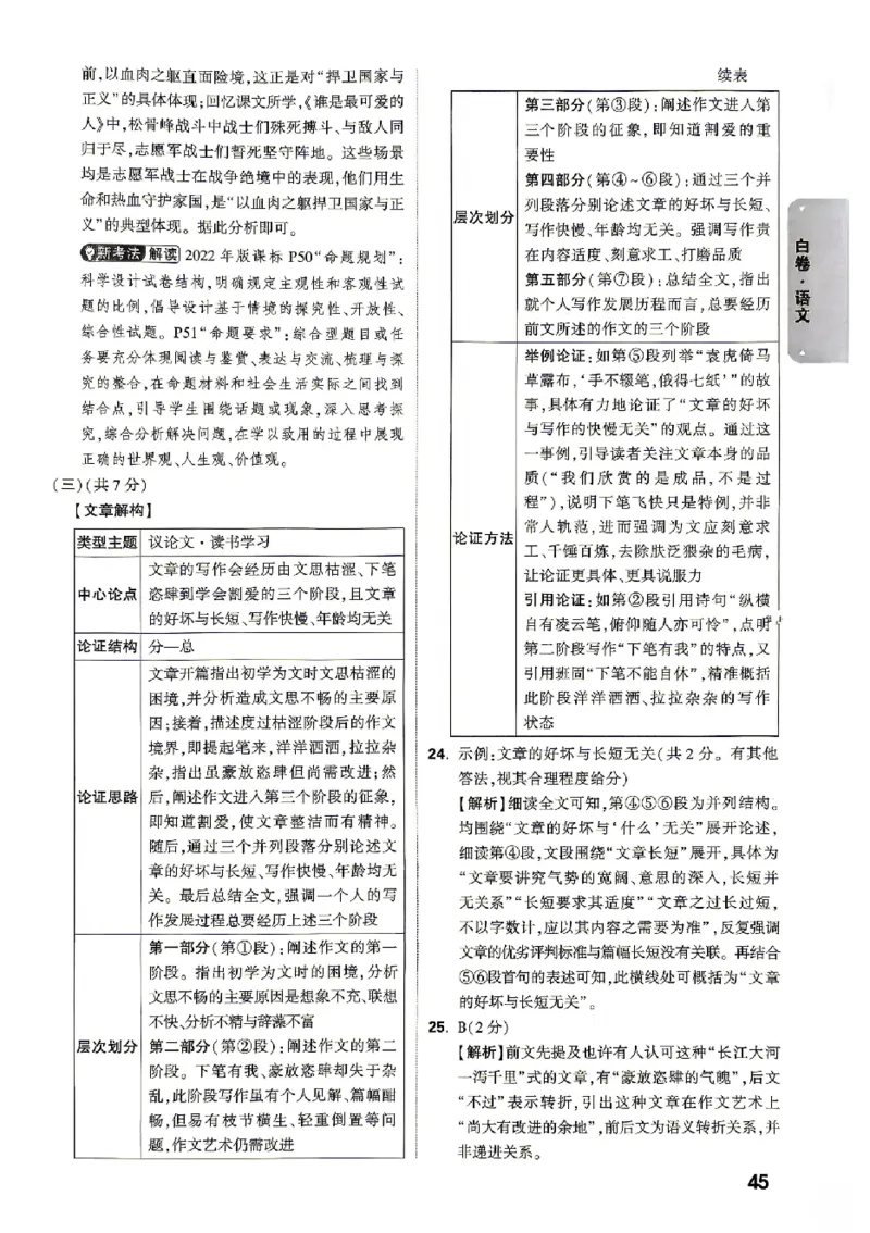 2026《万唯中考&bull;北京黑白卷》语文白卷答案_中考押题2026《中考押题》系列（9科全套实时更新中）_万唯2026版初中《万唯黑白卷》5科全套（北京）