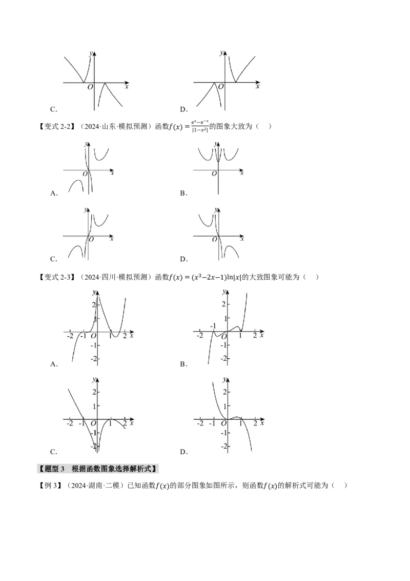 专题2.6函数的图象七大题型（原卷版）_高中三年全科资料_高中_高中1_2026版高考《举一反三》一轮复习专练（新高考数学专用）_2026版《举一反三》专题练系列（共189个题型）