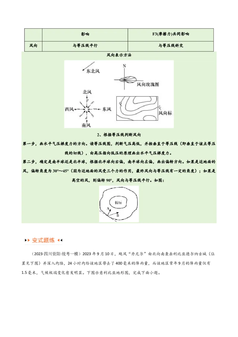 专题03大气运动易错突破（解析版）_高中三年全科资料_高中_15高中全科《高考易错题》2025版_高考地理备战2025年高考易错题（新高考专用）_教师版（含答案解析）