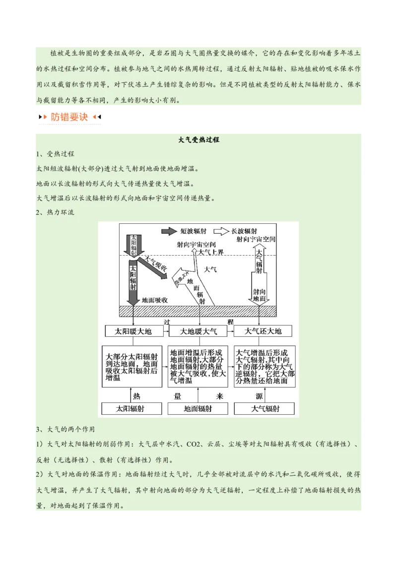 专题03大气运动易错突破（解析版）_高中三年全科资料_高中_15高中全科《高考易错题》2025版_高考地理备战2025年高考易错题（新高考专用）_教师版（含答案解析）