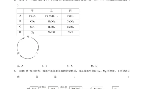 2025菁优高考化学解密之氯及其化合物_中考押题2026《中考押题》系列（9科全套实时更新中）_2026版中考《菁优系列》趋势分析+押题密卷+抢分秘籍+模拟考试_考点篇