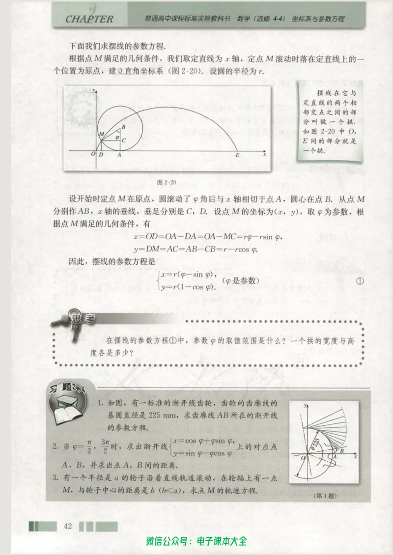 人教版高中数学选修4-4_高中三年全科资料_高中_高中电子教材_旧教材_高中数学（人教旧版）_高中数学人教A版选修（15本）