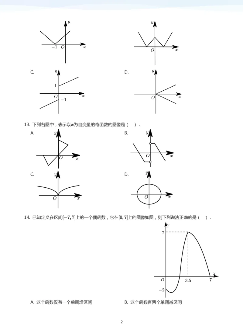 函数的奇偶性题集(学生版)_高中三年全科资料_高中_学而思高中数学（暑假衔接）面授升高..高二.高三_学而思面授班升高一暑期讲义+题集