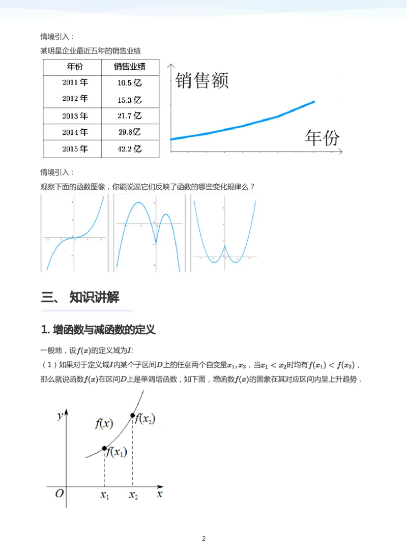 函数的单调性(学生版)_高中三年全科资料_高中_学而思高中数学（暑假衔接）面授升高..高二.高三_学而思面授班升高一暑期讲义+题集