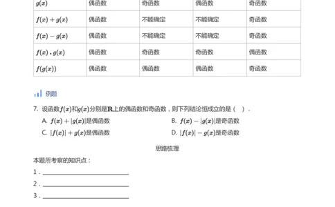 函数的奇偶性(学生版)_高中三年全科资料_高中_学而思高中数学（暑假衔接）面授升高..高二.高三_学而思面授班升高一暑期讲义+题集