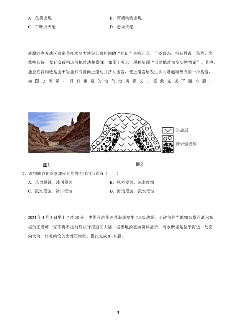 2025年菁优高考地理压轴训练之地质与地貌_中考押题2026《中考押题》系列（9科全套实时更新中）_2026版中考《菁优系列》趋势分析+押题密卷+抢分秘籍+模拟考试_压轴篇