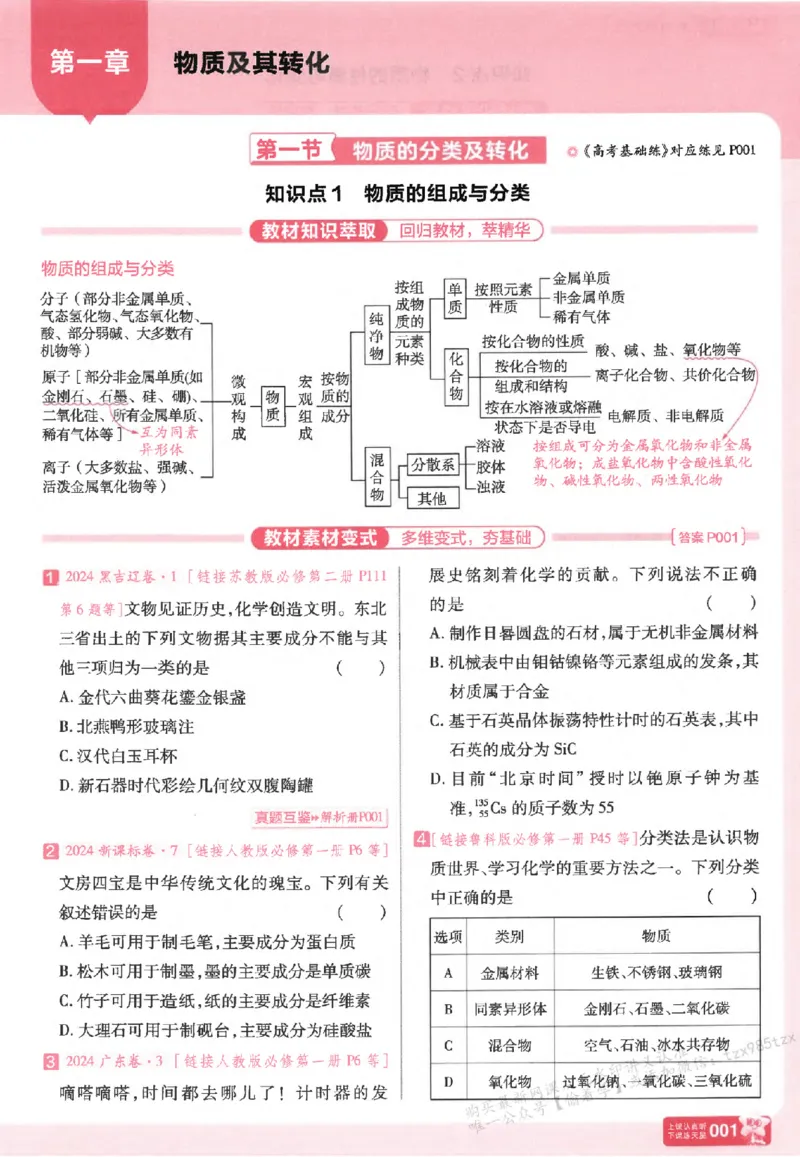 化学_高中三年全科资料_高中_高中1_2026版天星高考《基础双练》九科全套_2026天星高考系列基础双练化学