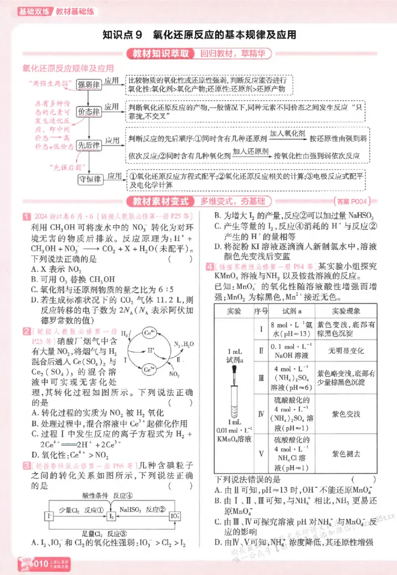 化学_高中三年全科资料_高中_高中1_2026版天星高考《基础双练》九科全套_2026天星高考系列基础双练化学