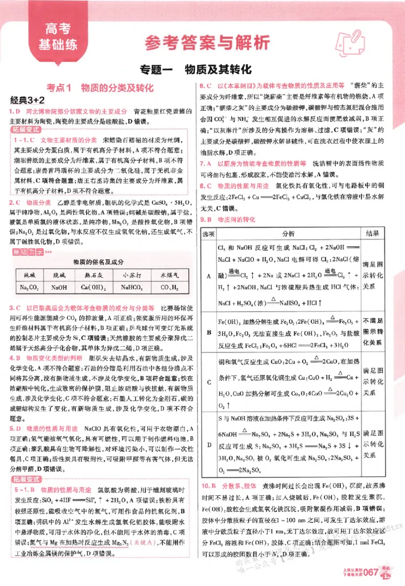 化学_高中三年全科资料_高中_高中1_2026版天星高考《基础双练》九科全套_2026天星高考系列基础双练化学