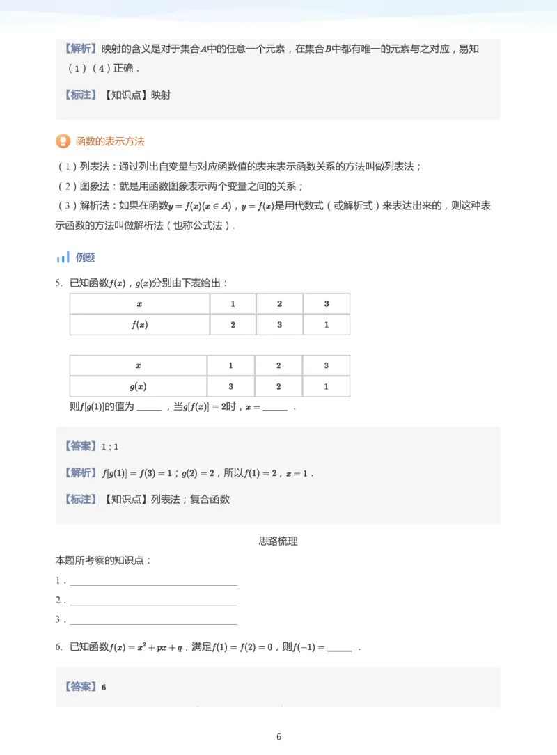 函数的概念(教师版)_高中三年全科资料_高中_学而思高中数学（暑假衔接）面授升高..高二.高三_学而思面授班升高一暑期讲义+题集