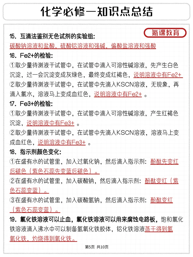 化学必修一知识点总结、_高中三年全科资料_高中三年全科资料_化学