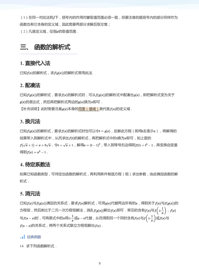 函数三要素(教师版)_高中三年全科资料_高中_学而思高中数学（暑假衔接）面授升高..高二.高三_学而思高中面授升高三暑假讲义+题集（小一轮）