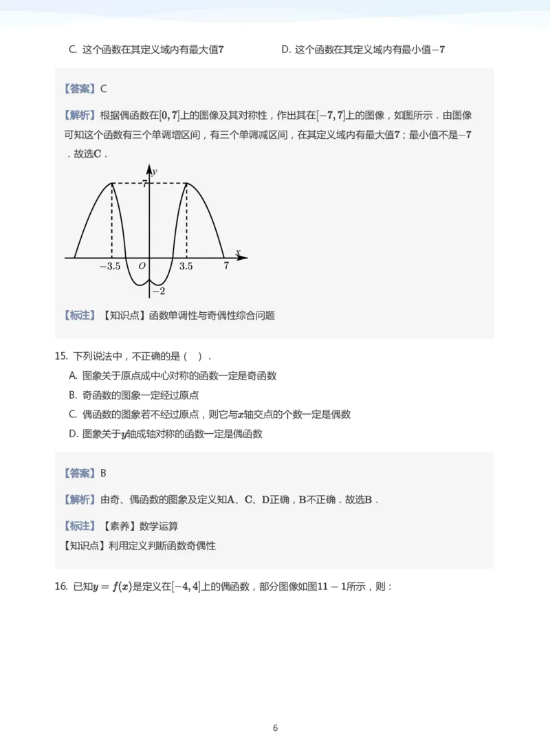 函数的奇偶性题集(教师版)_高中三年全科资料_高中_学而思高中数学（暑假衔接）面授升高..高二.高三_学而思面授班升高一暑期讲义+题集