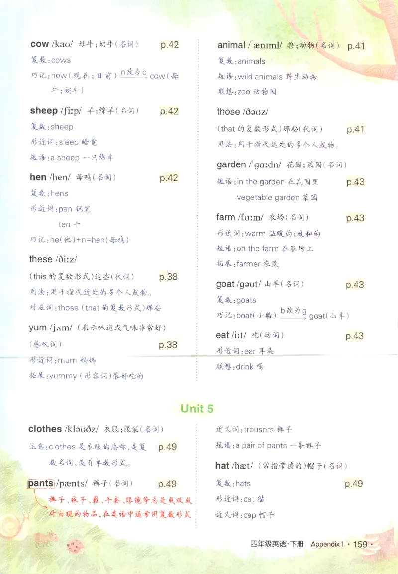 25春《状元英语笔记》人教英语PEP4下（含晨读晚默）_小学《课堂笔记》数学语文英语1-6年级下册_小学英语《课堂笔记》1-6年级下册（26春）_小学英语《课堂笔记》3-6年级下册（26春）