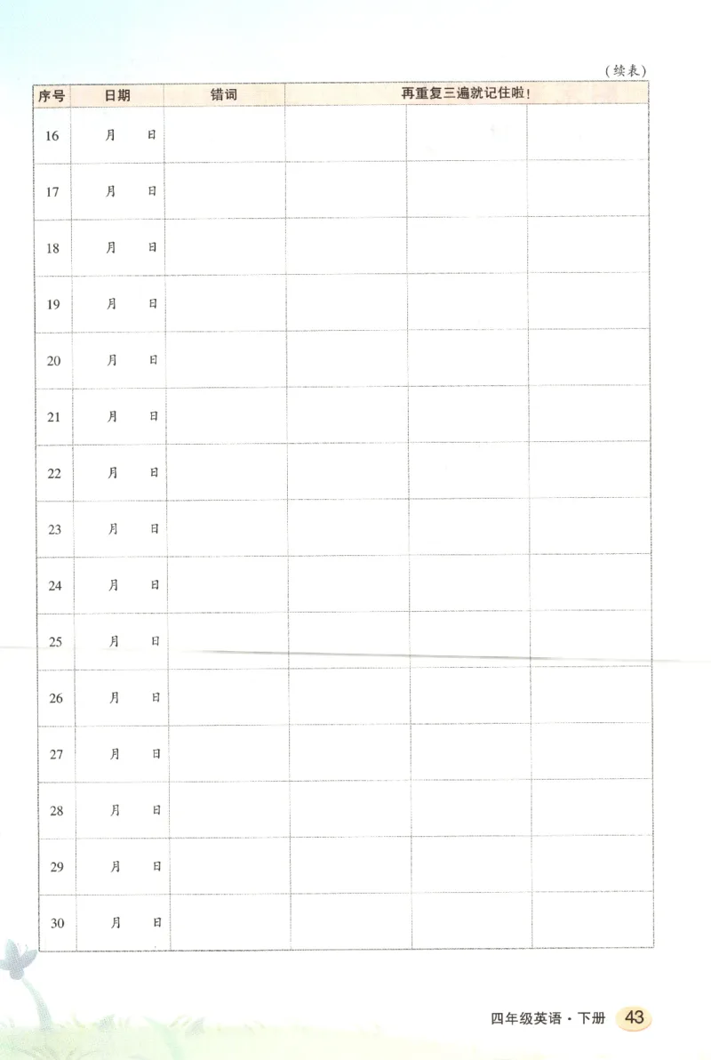25春《状元英语笔记》人教英语PEP4下（含晨读晚默）_小学《课堂笔记》数学语文英语1-6年级下册_小学英语《课堂笔记》1-6年级下册（26春）_小学英语《课堂笔记》3-6年级下册（26春）