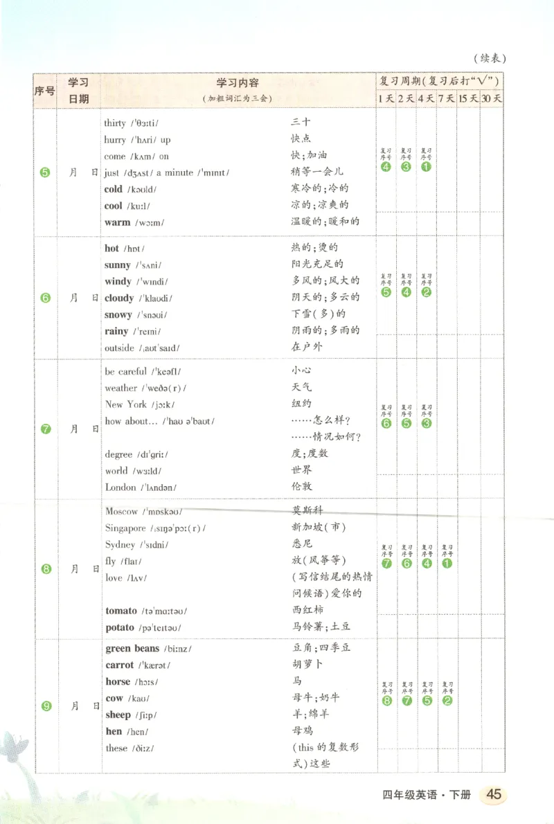25春《状元英语笔记》人教英语PEP4下（含晨读晚默）_小学《课堂笔记》数学语文英语1-6年级下册_小学英语《课堂笔记》1-6年级下册（26春）_小学英语《课堂笔记》3-6年级下册（26春）