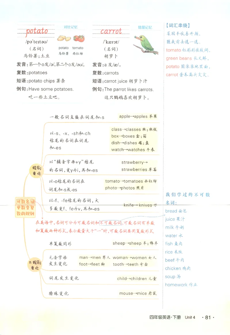 25春《状元英语笔记》人教英语PEP4下（含晨读晚默）_小学《课堂笔记》数学语文英语1-6年级下册_小学英语《课堂笔记》1-6年级下册（26春）_小学英语《课堂笔记》3-6年级下册（26春）