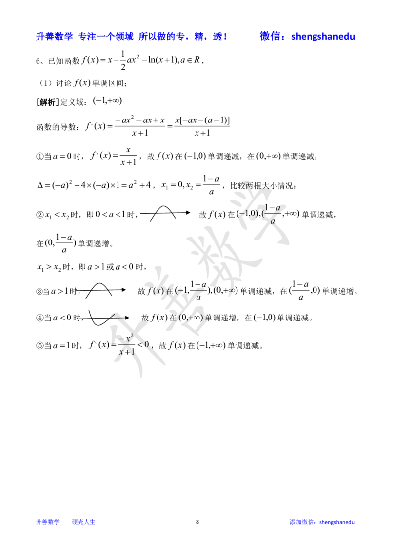 函数单调性之分类讨论_高中三年全科资料_高中_高中知识点整理_数学