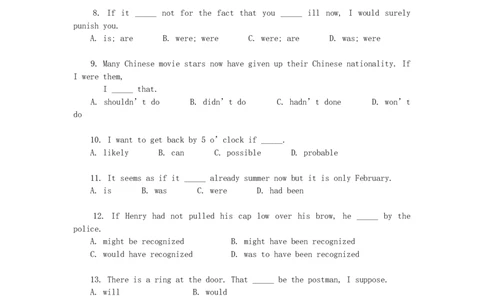 作业_高中三年全科资料_高中_60课时学完高中英语_60课时学完高中全部英语（上）_第16讲虚拟语气之if虚拟的现在时，过去时与将来时精讲（上）