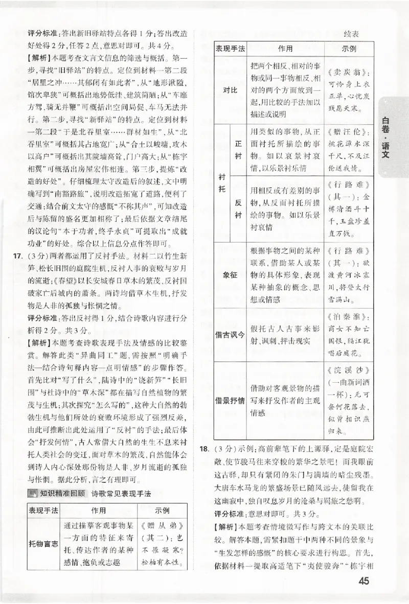 2026《万唯中考&bull;浙江黑白卷》语文白卷答案_中考押题2026《中考押题》系列（9科全套实时更新中）_万唯2026版初中《万唯黑白卷》7科全套（浙江）