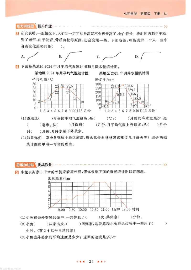 53天天练苏教数学5下_26春53小学系列合集_2-6年级数学下册苏教版《53天天练》_53天天练苏教数学5下