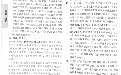 2026《中考&bull;广东黑白卷》语文答案_中考押题2026《中考押题》系列（9科全套实时更新中）_万唯2026版初中《万唯黑白卷》7科全套（广东）_2026《万唯中考&bull;广东黑白卷》语文