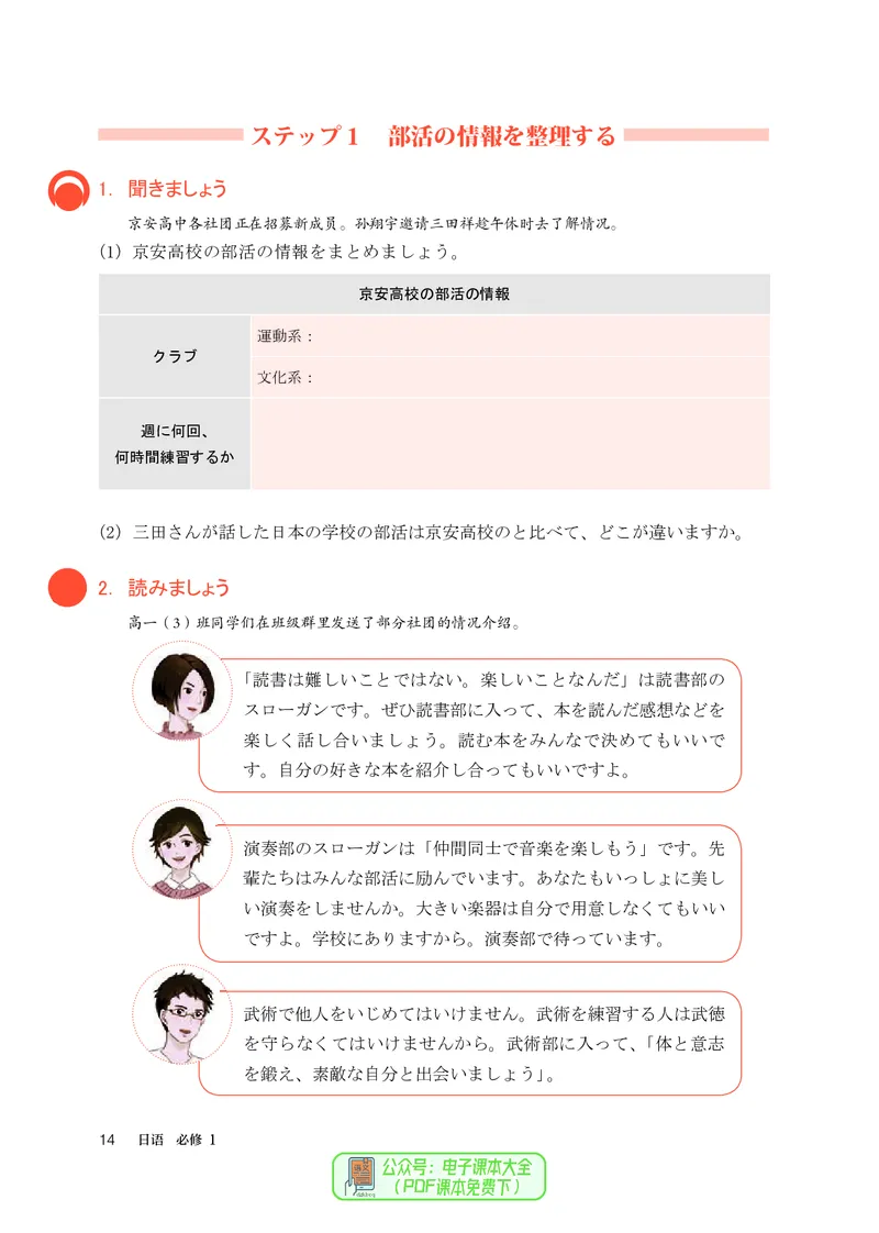 必修1_高中三年全科资料_高中_高中电子教材_高中日语