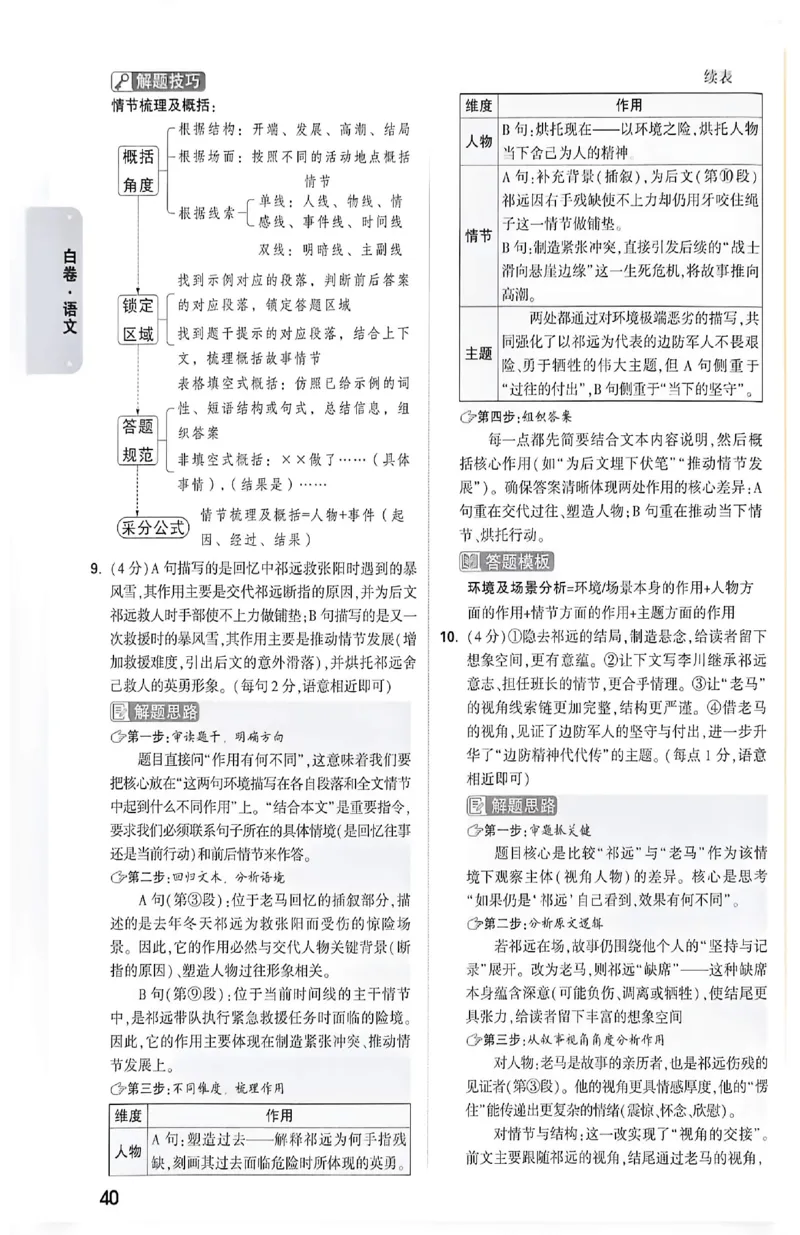 2026《万唯中考&bull;成都黑白卷》语文白卷答案_中考押题2026《中考押题》系列（9科全套实时更新中）_万唯2026版初中《万唯黑白卷》5科全套（成都）