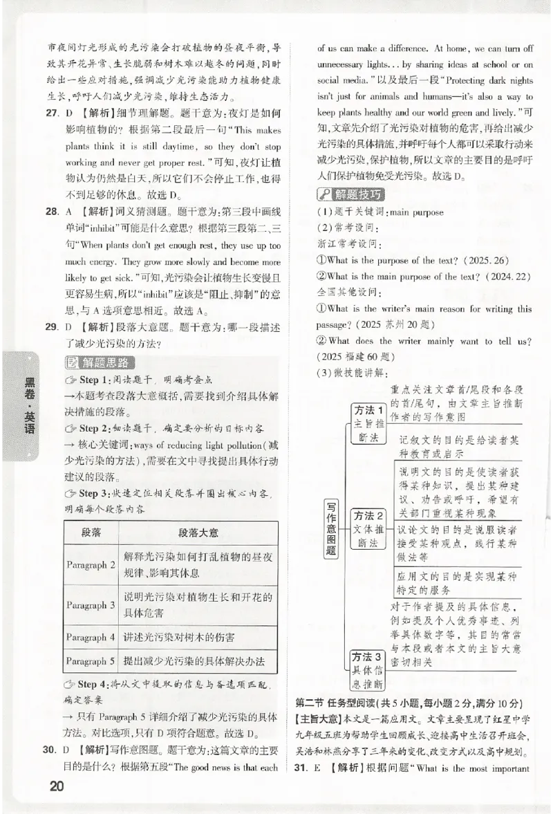 2026《万唯中考&bull;浙江黑白卷》英语黑卷答案_中考押题2026《中考押题》系列（9科全套实时更新中）_万唯2026版初中《万唯黑白卷》7科全套（浙江）