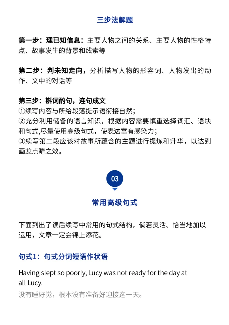 收藏！高考英语「读后续写」的审题方法+解题步骤+常用句式+万能结尾句子_高中三年全科资料_高中_1高中基础资料包_A-高中必背9科知识点_英语