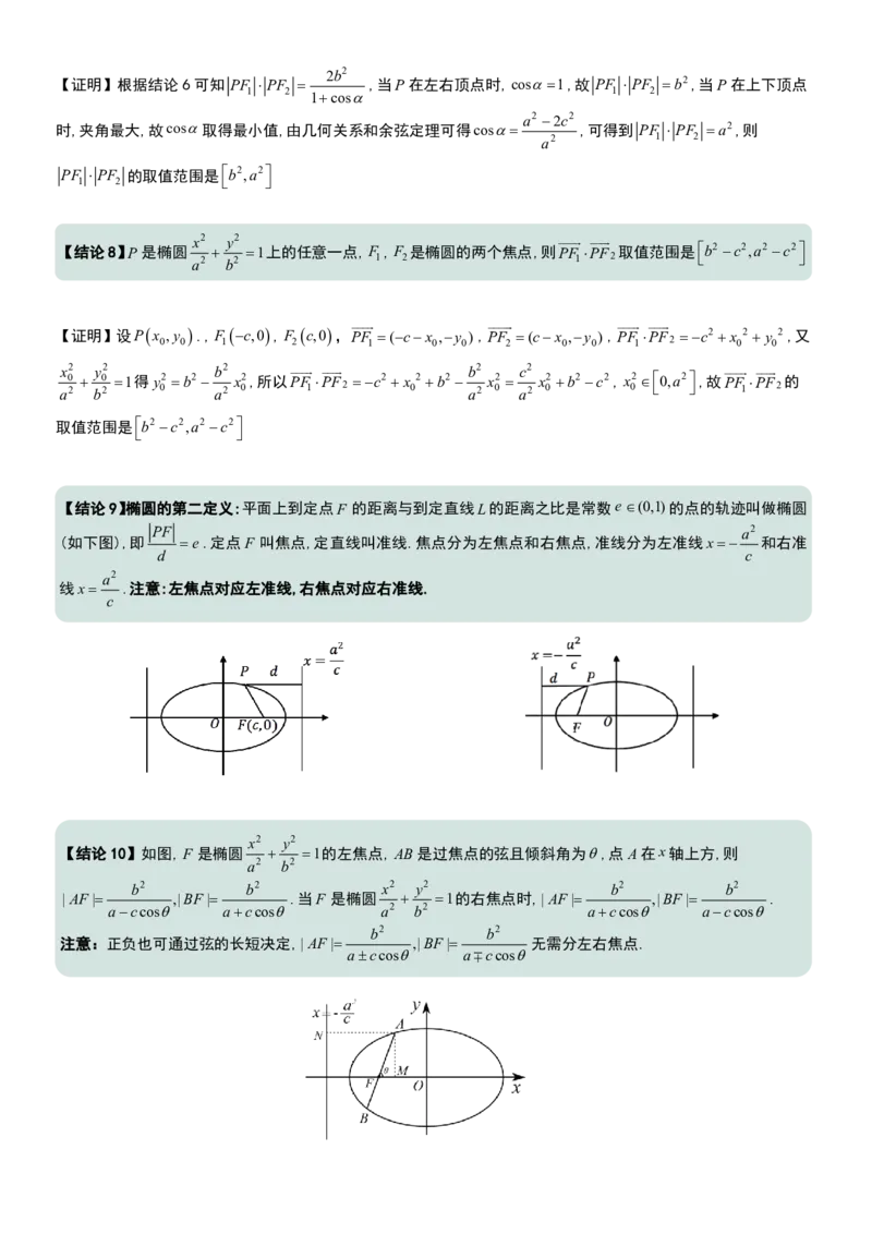 圆锥曲线60条核心二级结论+证明_高中三年全科资料_高中三年全科资料_数学