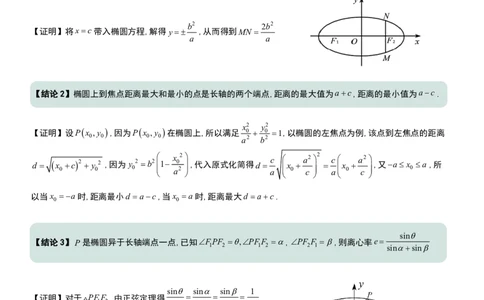 圆锥曲线60条核心二级结论+证明_高中三年全科资料_高中三年全科资料_数学