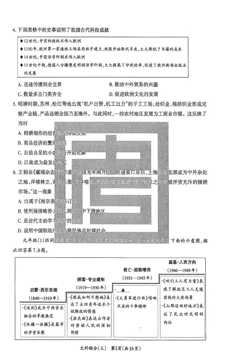 2026《山西中考&bull;方向卷》文科综合_中考押题2026《中考押题》系列（9科全套实时更新中）_2026版初中《山西中考方向卷》数学、理综、文综