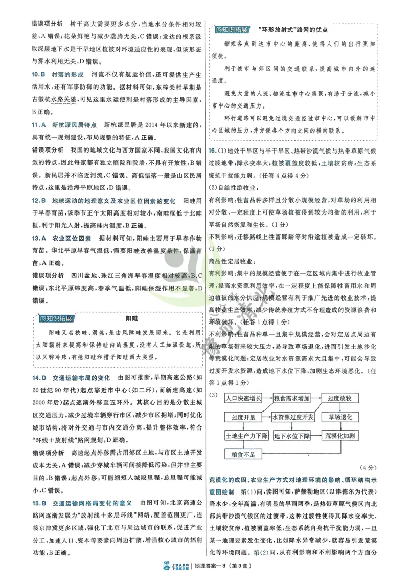 地理解析册_高中三年全科资料_高中_2026版高考《金考卷特快专递》9科全套（2期）