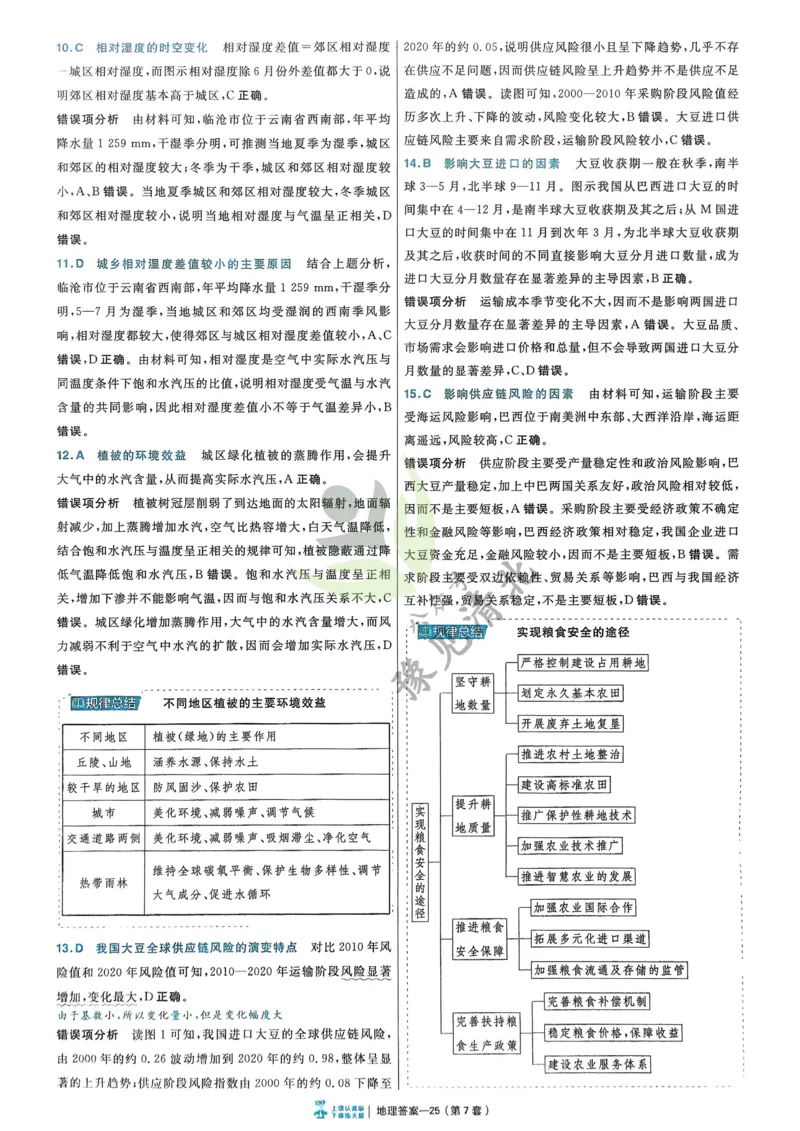 地理解析册_高中三年全科资料_高中_2026版高考《金考卷特快专递》9科全套（2期）