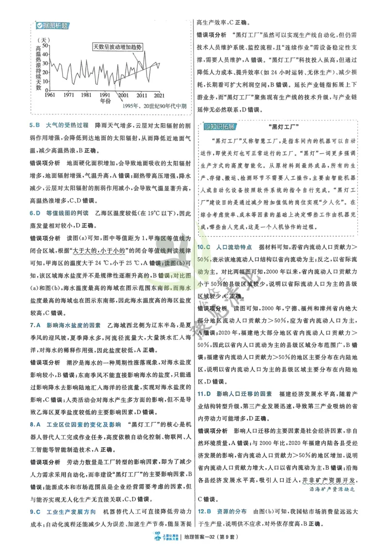 地理解析册_高中三年全科资料_高中_2026版高考《金考卷特快专递》9科全套（2期）