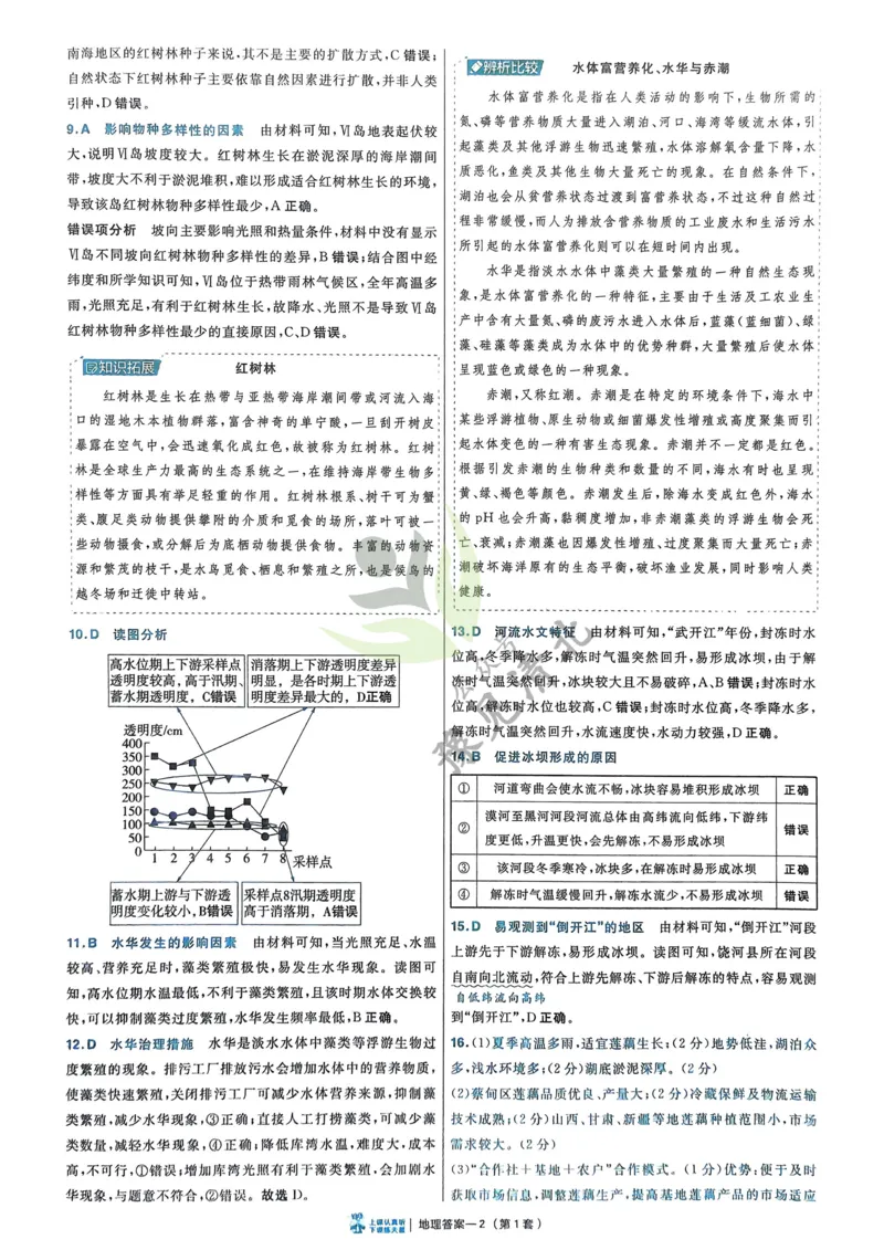 地理解析册_高中三年全科资料_高中_2026版高考《金考卷特快专递》9科全套（2期）