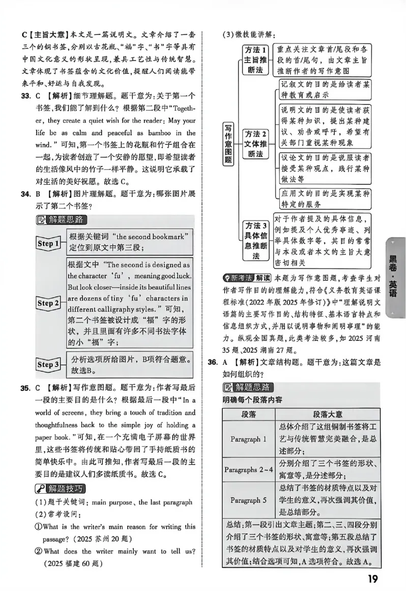2026《万唯中考&bull;徐州黑白卷》黑卷答案_中考押题2026《中考押题》系列（9科全套实时更新中）_万唯2026版初中《万唯黑白卷》7科全套（徐州）